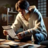 交際相手のカードを使われた20代男性のイラスト