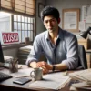 自営業で廃業した30代男性のイラスト